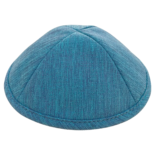 Elegant Fabric Kippah - Blue Turquois
