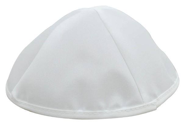 Satin Kippah 20cm- White - Pack of 24