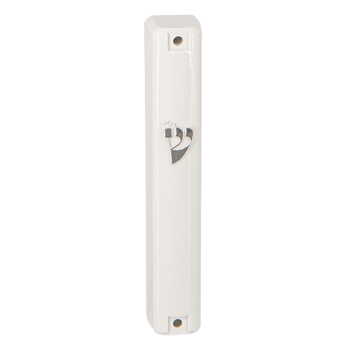 Plastic Mezuzah Case - 10 Cm - White