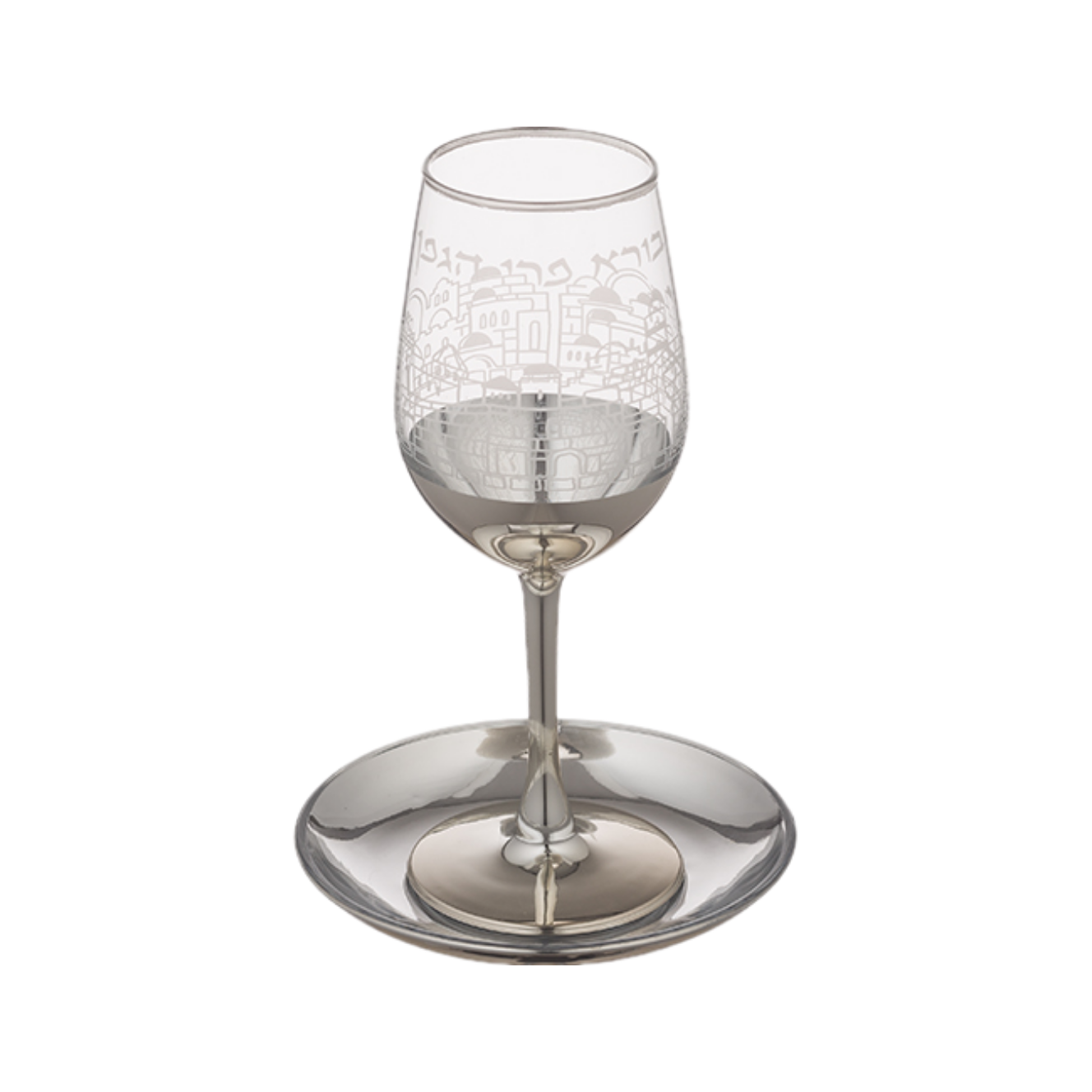 Glass Kiddush Cup 21 cm