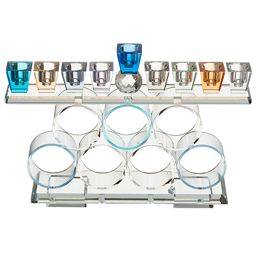 Colorful Crystal Menorah