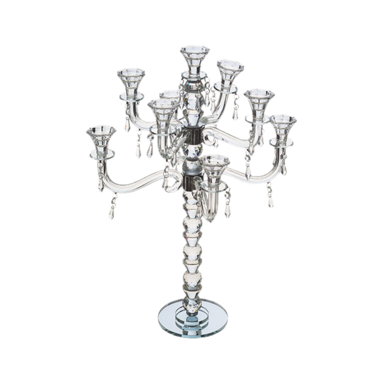 Crystal 9 Branch Candlesticks