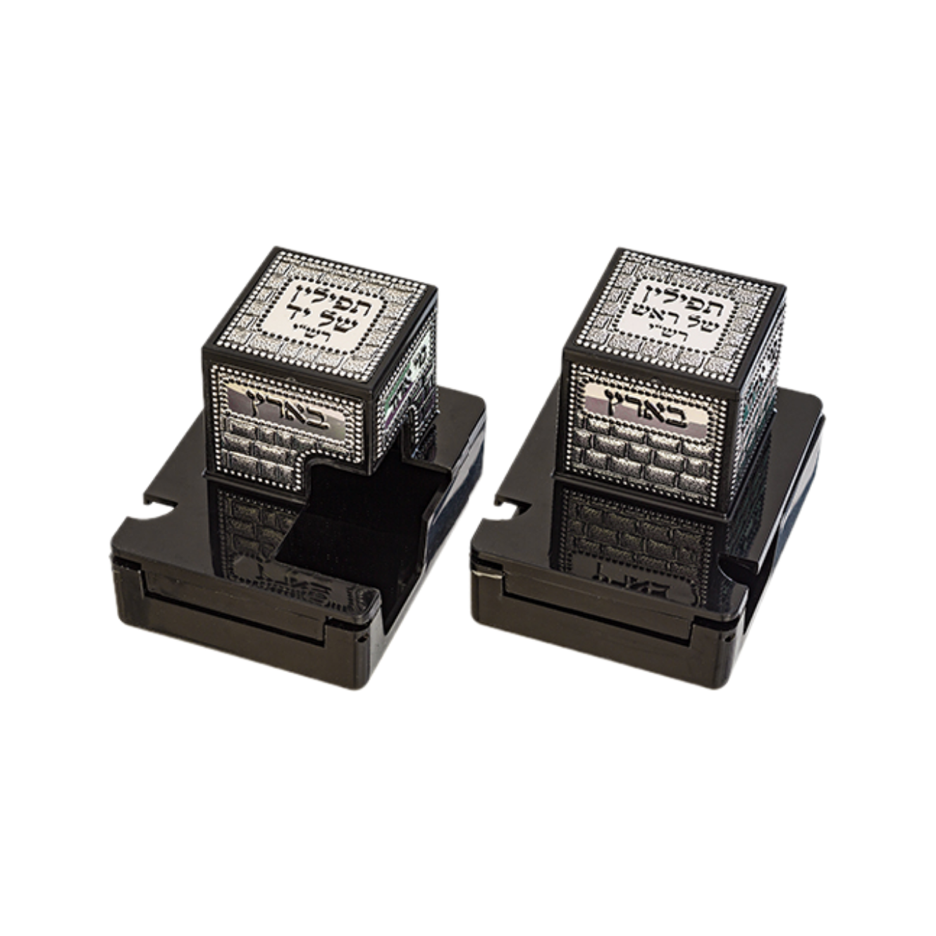 Pair of Plastic Tefillin Boxes Size 37