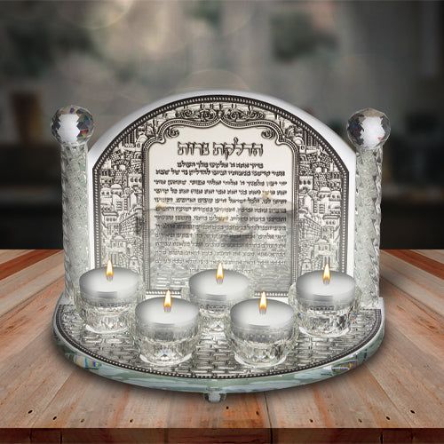 Crystal 4 Branch Candlesticks