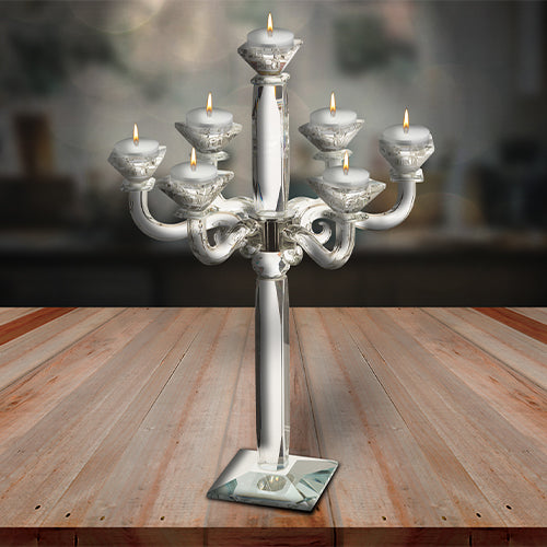 Crystal 7 Branch Candlesticks 47 cm