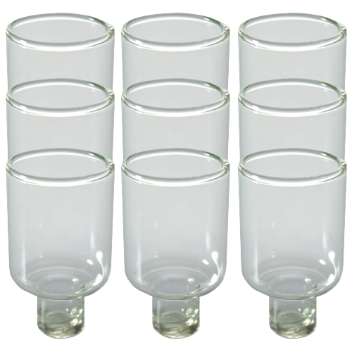 Nine Glass Oil Cups 5cm