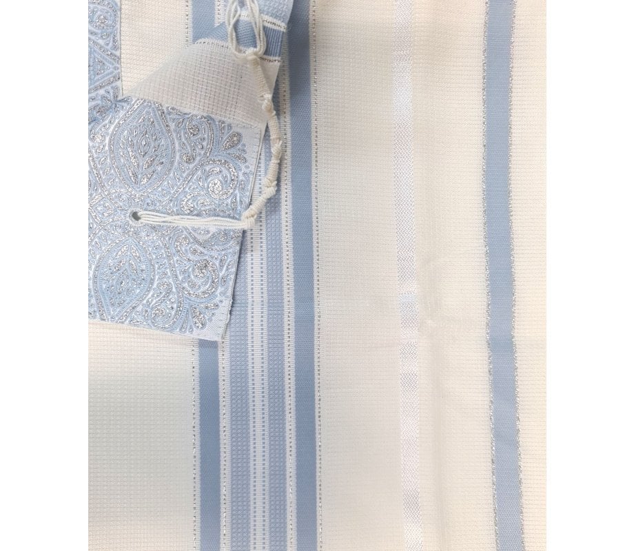 Acrylic Tallis - Sky Blue Silver - Size 45