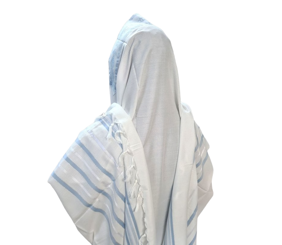 Acrylic Tallis - Sky Blue Silver - Size 45