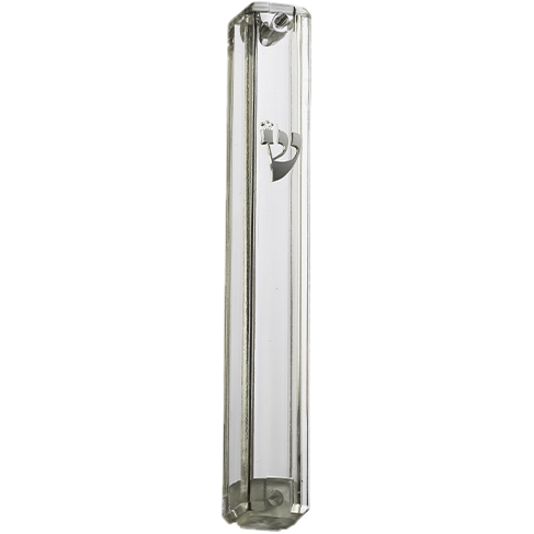Plastic Mezuzah Case - 10 Cm - Clear