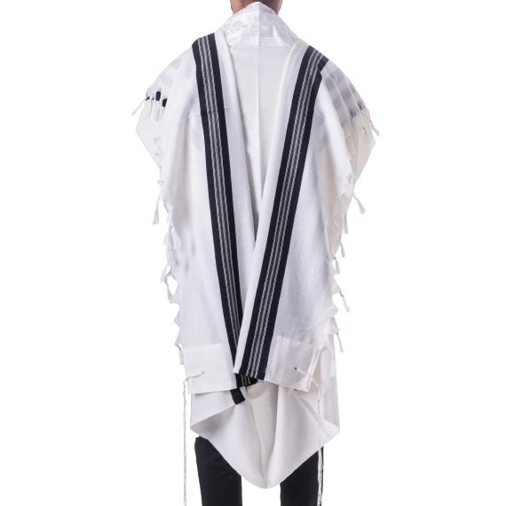Wool Tallis - Tashbetz - Black