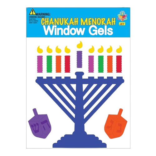 Window Gel Fun - Chanukah Menorah