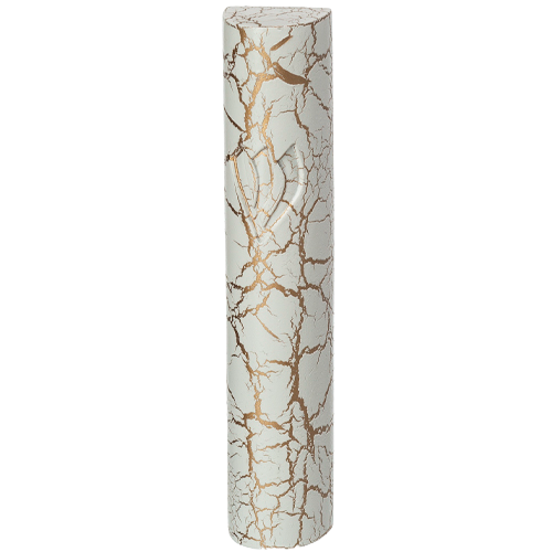 Polyresin Mezuzah Case 12cm White Marble