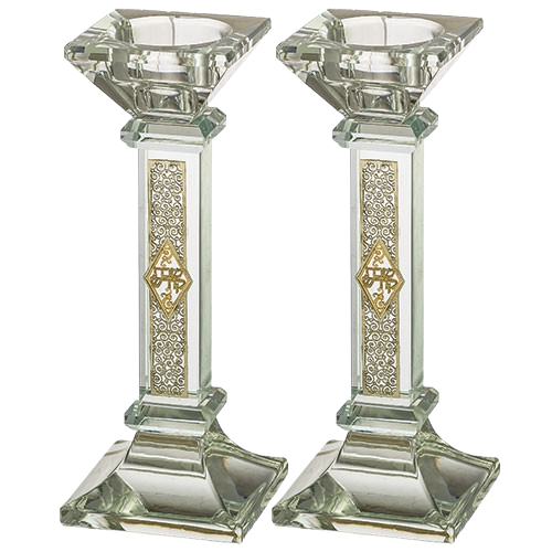 Crystal Candlesticks 16.5 cm