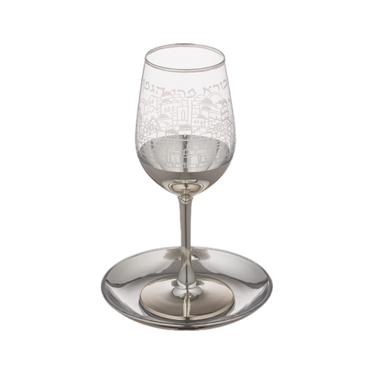 Glass Kiddush Cup 21 cm