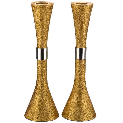 Aluminum Candlesticks - Gold