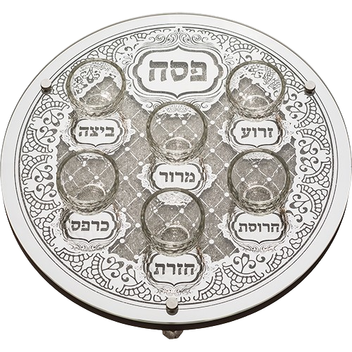 Glass Pesach Plate