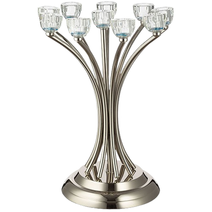 Metal Candlesticks 10 Brenches with Crystal Holders