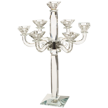 Crystal 7 Branch Candlesticks 47 cm
