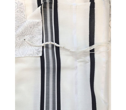 Acrylic Tallis - Black Silver