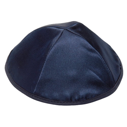 Dark Blue Satin Kippah 20 cm 6 Pack