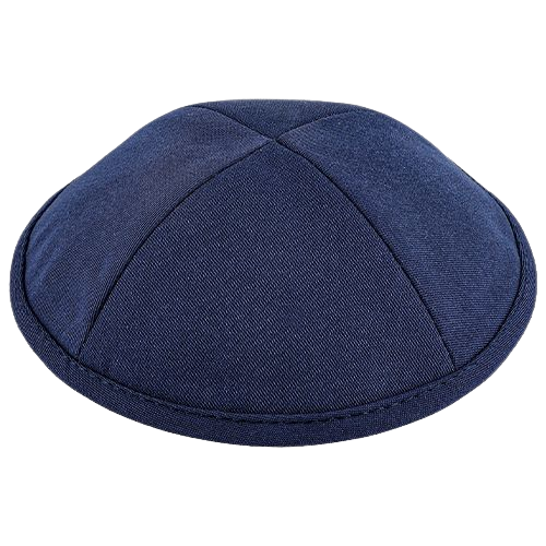 Fabric Kippah Size 5, 20 Cm- Blue