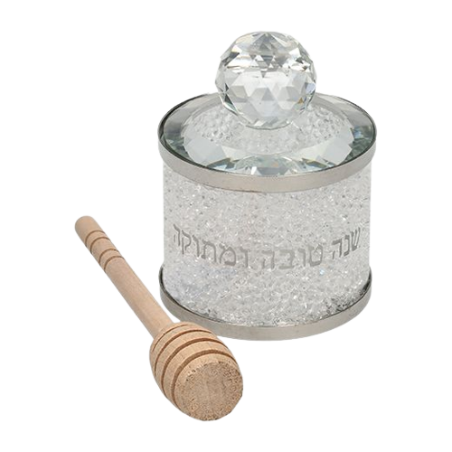 Elegant Crystal Honey Dish