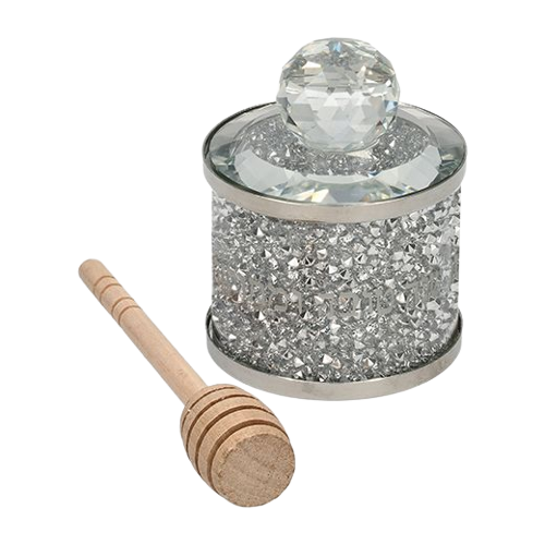 Elegant Crystal Honey Dish